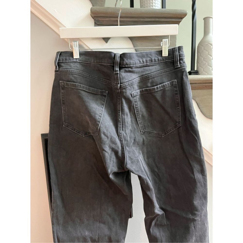 Banana Republic Premium Denim Black High-Rise Straight Leg Jeans sz 31L